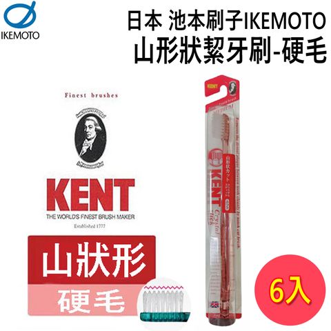 日本池本IKEMOTO 山形狀絜牙刷-硬毛 【6入】