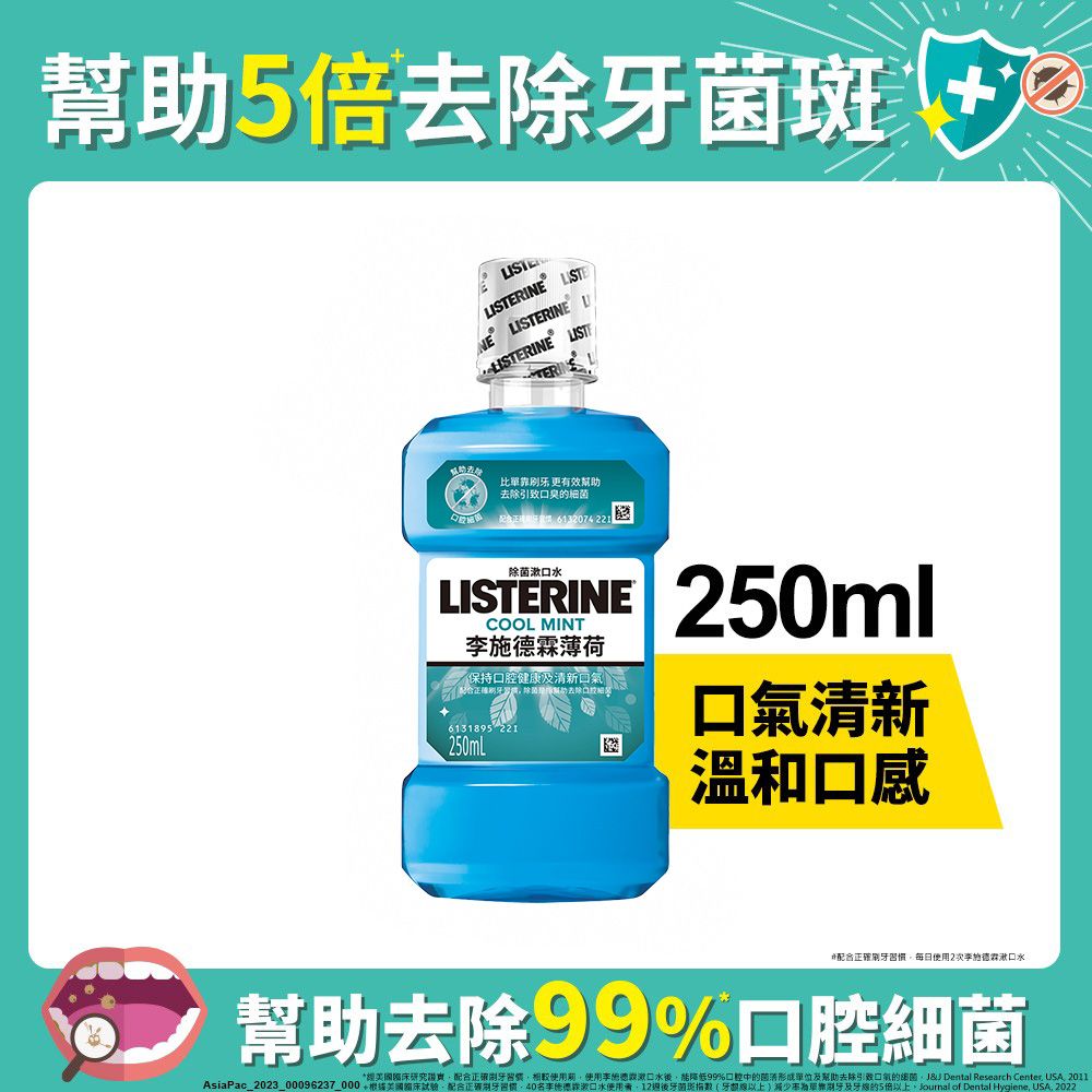 LISTERINE 李施德霖 薄荷除菌漱口水250ml