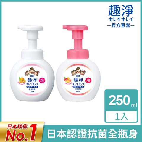 日本獅王LION 趣淨洗手慕斯-250ml(柑橘/果香)