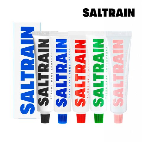 SALTRAIN 灰鹽牙膏 100g 多款可選(經典薄荷/低氟淨護/積雪草修護/清恬香檸/強效薄荷)