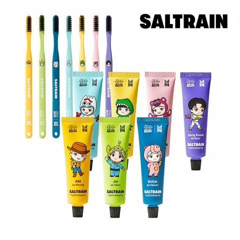 SALTRAIN BTS x 玩具總動員聯名牙膏牙刷旅行組-全套七件組