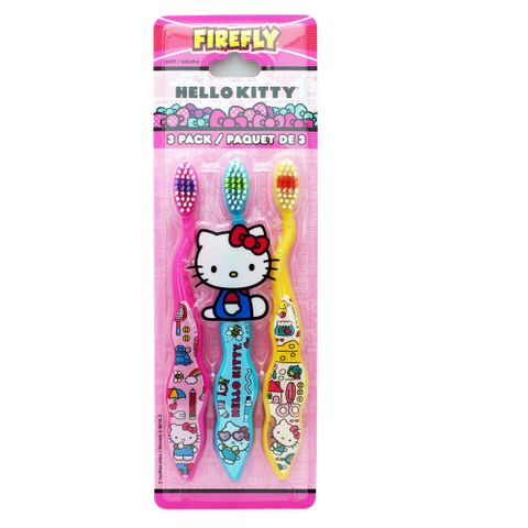 FIREFLY 《美國進口 》HELLO KITTY 3入兒童牙刷