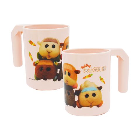 天竺鼠車車-PP牙刷杯-280ml-粉