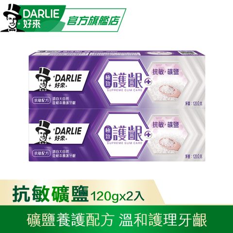 DARLIE 好來 極致護齦-抗敏礦鹽牙膏 120g 2入