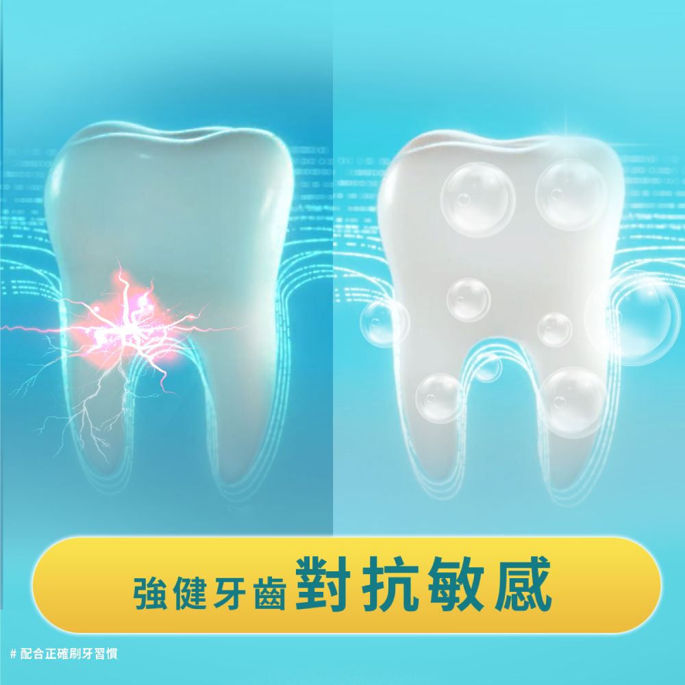 #配合正確刷牙習慣強健牙齒對抗敏感