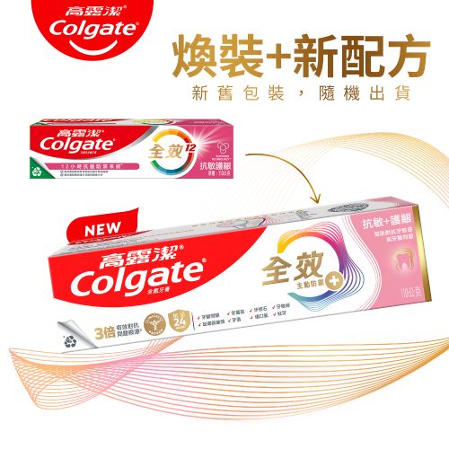 高露潔ColgateColgate 裝+新配方新舊包裝,隨機出貨抗敏NEW高露潔Colgate3   抗敏+護眼公克