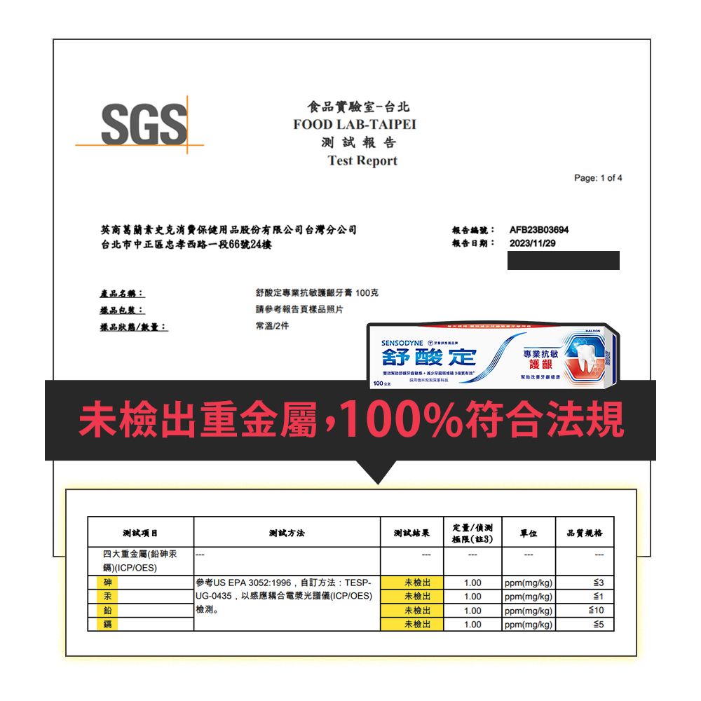 SENSODYNE 舒酸定 專業抗敏護齦牙膏 100g x5 (經典配方/亮白配方/沁涼薄荷)