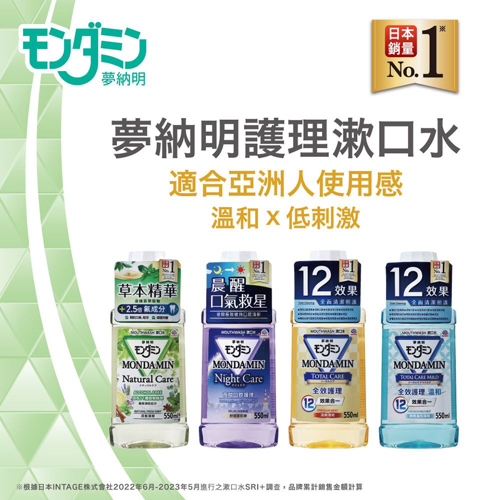 MONDAHMIN 夢納明 護理漱口水550ml(多款任選)