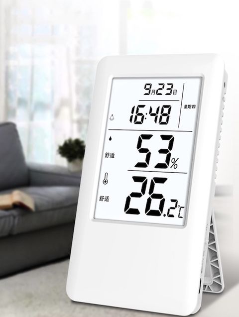 科艦多功能電子溫濕度計 背光溫度計 LCD數顯濕度計 電子鬧鐘 舒適版