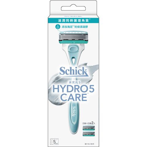 Schick 舒適 牌 水次元5 海泥配方刮鬍刀 1刀架+2刀頭