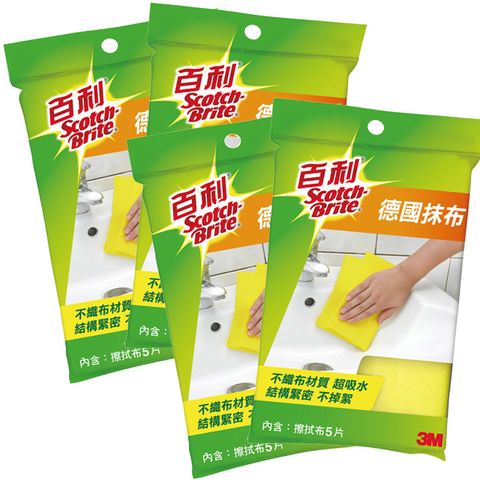 3M 百利德國抹布5片入x4組