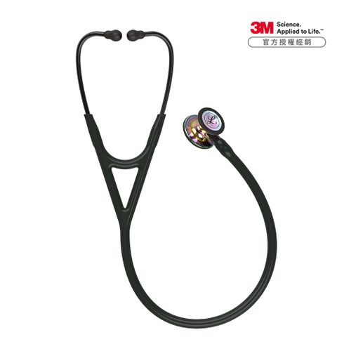 3M Littmann 心臟科第四代聽診器 6240尊爵黑色管/高光炫彩聽頭/煙燻黑金屬杆