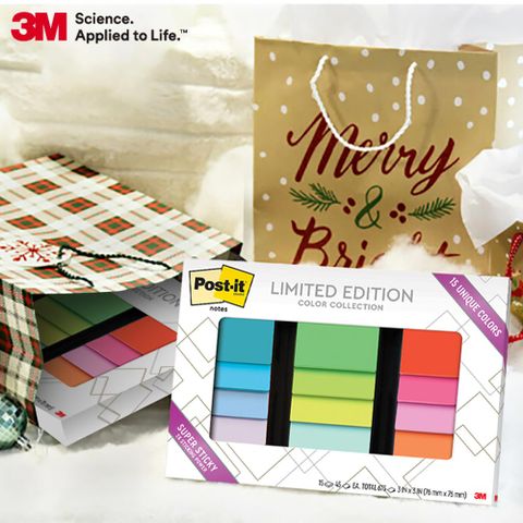 3M Post-it 利貼狠黏15色便利貼禮盒組(混色, 45張/本)