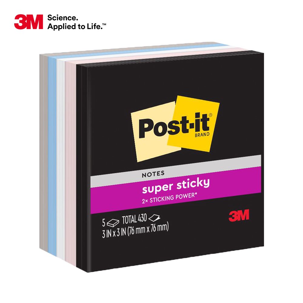 3M  Post-it 利貼 狠黏 654-5SSNE紙磚(90張/本, 5本/包)