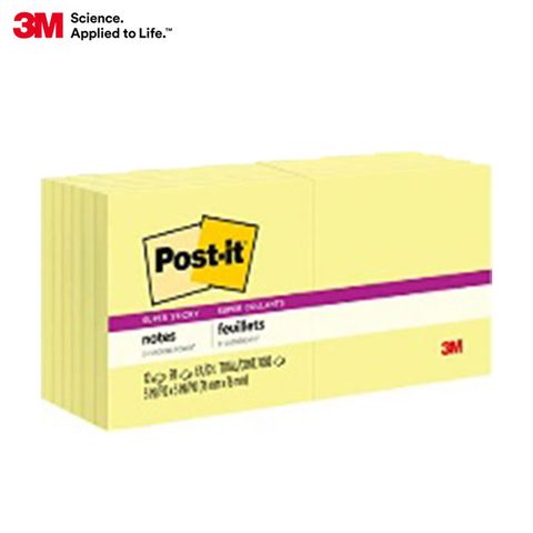 3M POST-IT 利貼 狠黏 便條紙2”x2”—黃色