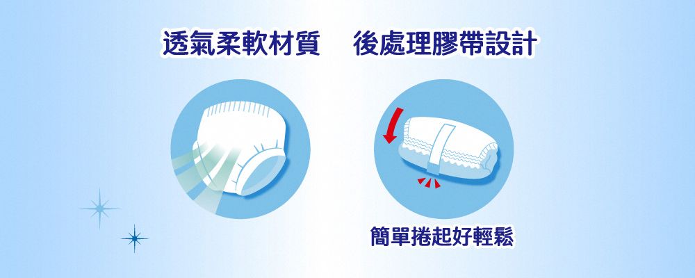 透氣柔軟材質 後處理膠帶設計簡單捲起好輕鬆