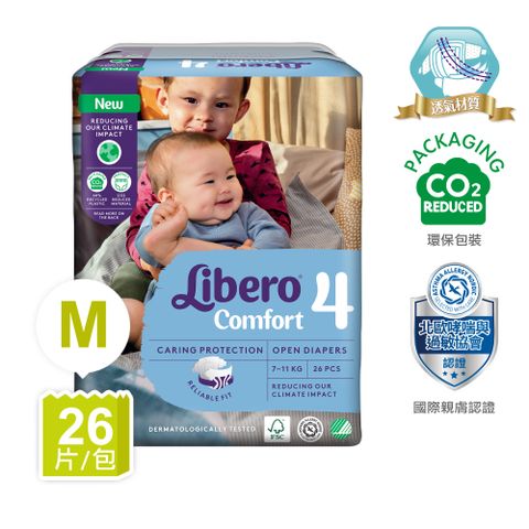 Libero 麗貝樂 Comfort紙尿褲 4號/M (7-11kg) (26片/包購)