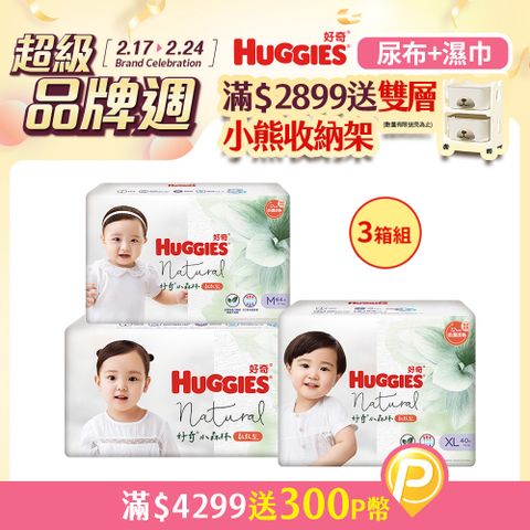 Huggies 好奇 小森林嬰兒紙尿褲/嬰兒尿布 M/L/XL(3箱組)