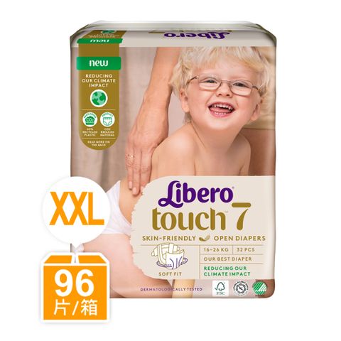 麗貝樂 嬰兒紙尿褲touch 7號 (XXL-32片x3包/箱)