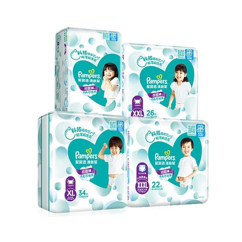 Pampers 幫寶適 清新幫 拉拉褲/褲型尿布 L/XL/XXL/XXXL(4包/箱)