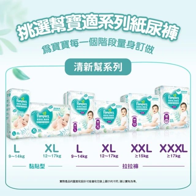 Pampers 幫寶適 全新清新幫 拉拉褲/褲型尿布XXXLx4包【箱購】