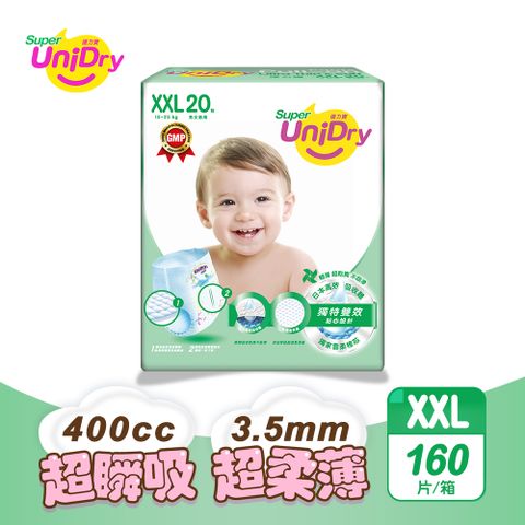 UniDry 優力寶 第3代超薄優力褲嬰兒紙尿褲(XXL號20片*8包/箱)