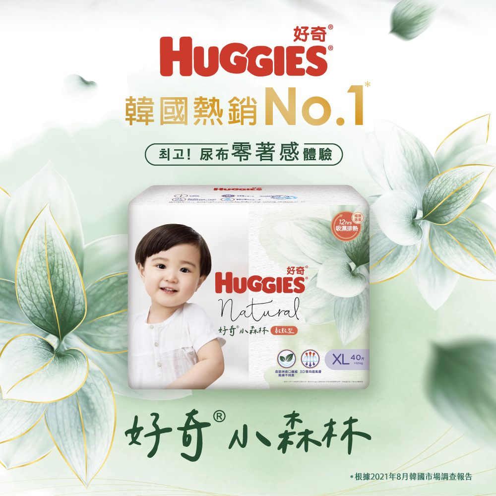 Huggies 好奇  小森林嬰兒紙尿褲/嬰兒尿布 M/L/XL (3包/箱)