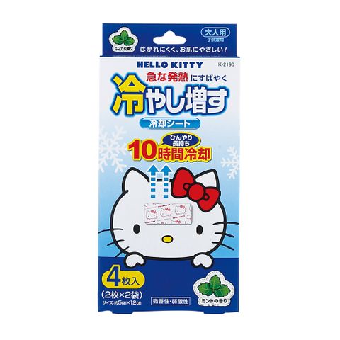 KIYOU 【日本】Hello Kitty退熱貼 4入 薄荷香