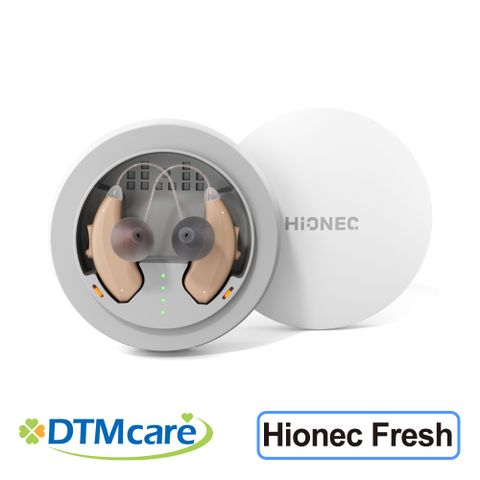 DTMCARE 【Hionec Fresh】充電式RIC耳掛型降噪輔聽器(雙耳) [輕度至中度聽損適用][充電式設計][佩戴舒適]