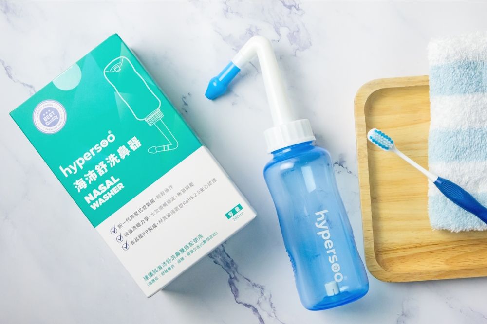 hypersoo 海沛舒 【舒適洗鼻】洗鼻器 x2盒（300ml）歐盟RoHS 2.0認證