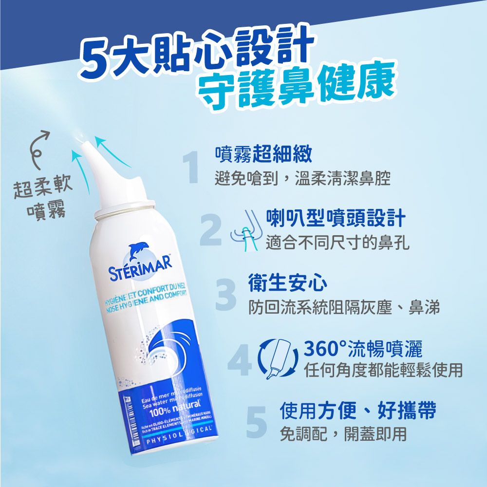 Sterimar 舒德爾瑪 海水洗鼻器 日常型×2+鼻塞型×2(100ml×4瓶)