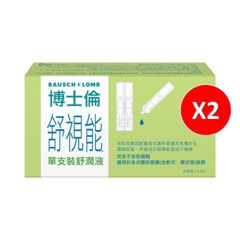 博士倫舒視能單支裝舒潤液 60支入