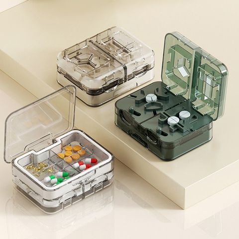 三分四分切藥器藥盒 藥盒分裝盒 磨藥器 藥片分割器 藥丸切割器 分藥器 切藥盒 行旅藥盒