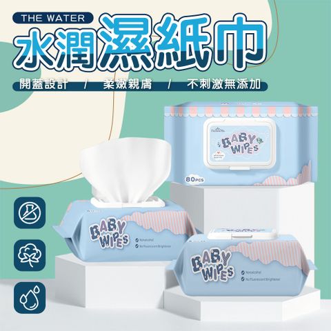10入 BABY WIPES水潤濕紙巾80抽/包