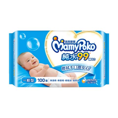 【滿意寶寶】純水99濕巾補充包 3包/組 (一般型100抽/厚型80抽)