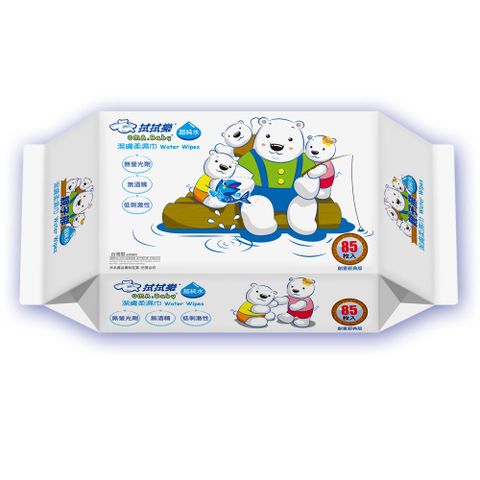 拭拭樂 超純水親子熊潔膚巾 (85抽x24包/箱)