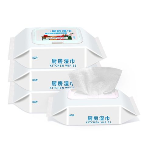 【晴安居】廚房強力去污抽取式濕紙巾 加大厚實清潔瓦斯爐抽油煙機專用清潔巾-小包20包組