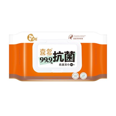 喜多 99%抗菌濕巾加蓋款-80抽(6包)