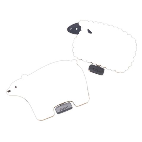 日本進口動物按壓式造型濕紙巾蓋-小包用-4入組