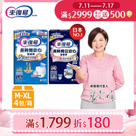 來復易 長時間安心復健褲 箱購 (M-XL)