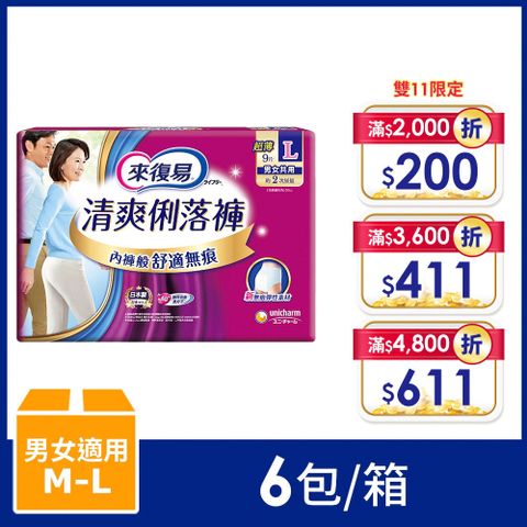 來復易 清爽俐落褲 箱購 (M-L)