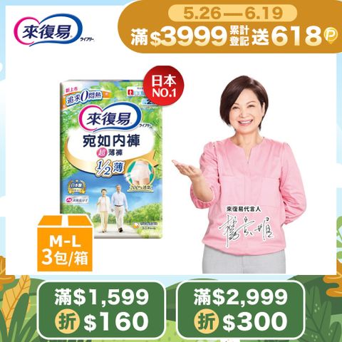 來復易 宛如內褲超薄褲 箱購