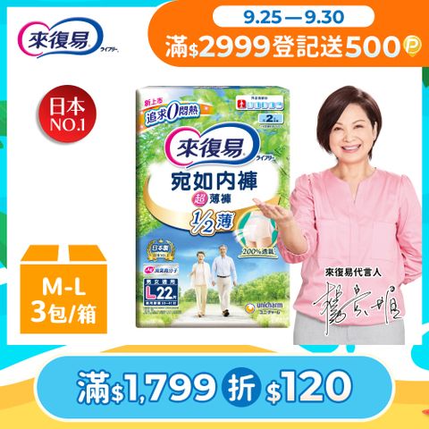 來復易 宛如內褲超薄褲 箱購