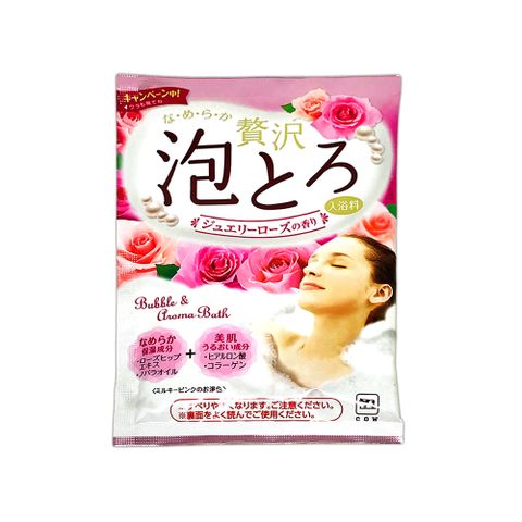 日本 COW SOAP (牛乳石鹼) 奢侈泡泡入浴劑 玫瑰花香 30g 美肌 潤澤 保養 泡澡 泡湯 溫泉