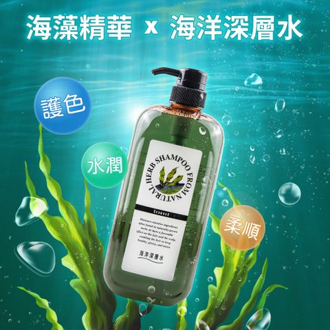 【日本純藥】海洋深層水自然草本護色洗髮精-海藻精華1000ml