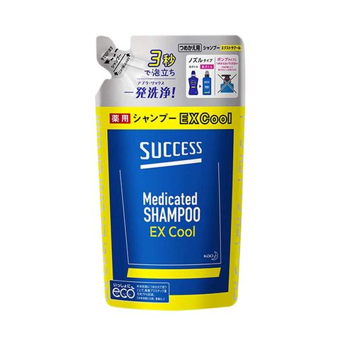【日本 花王】SUCCESS洗髮精酷涼型補充包-新版 320ml