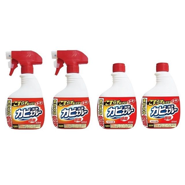 第一石鹼 日本浴室除霉清潔噴霧400ml (本體2瓶+補充2瓶)