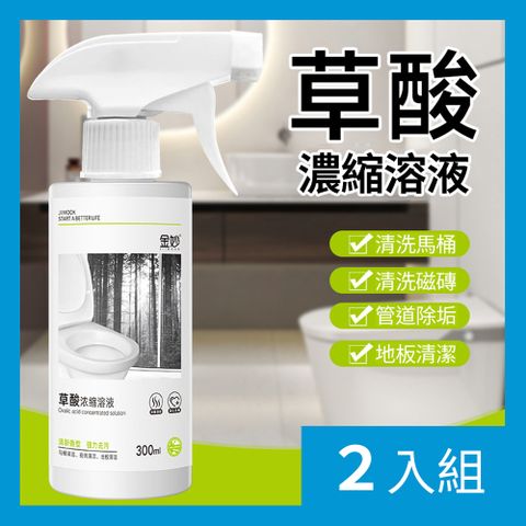 CS22 浴室馬桶去污草酸濃縮溶液清潔劑300ml(2瓶/入)-2入