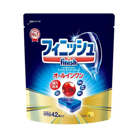 日本原裝進口 FINISH亮潔洗碗機專用洗碗錠(檸檬香)-42粒入