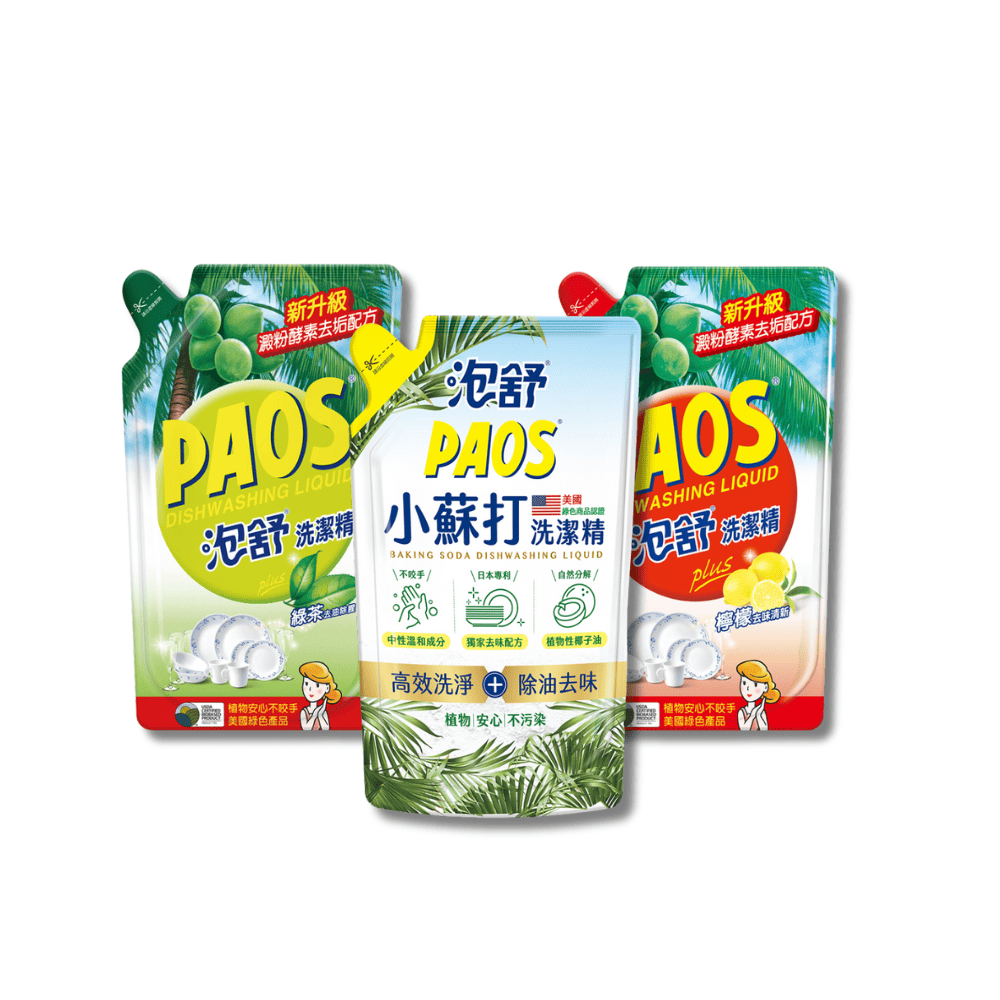 泡舒 泡舒洗潔精800g*12入組/箱購(綠茶去油除腥/檸檬去味清新/小蘇打 3款任選)